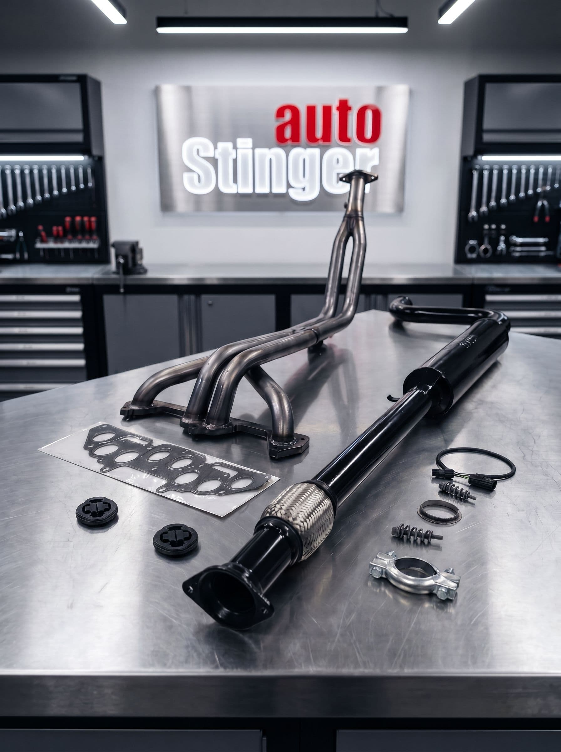 Паук + Резонатор Stinger-auto на а/м 2108, 2109, 21099, 2113, 2114, 2115 8кл / Прямоточный комплект, 51мм